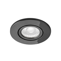 Adjustable LED Fire Rated IP65 Recessed Downlight - Black Chrome