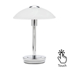 Alabaster Shade Touch Table Lamp - Chrome