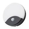 Alford 15 Watt LED Outdoor Round Bulkhead Light with PIR - Black