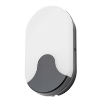 Alford 15 Watt Outdoor Oval Bulkhead Light - Black