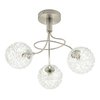 Allium 3 Light Semi Flush Ceiling Light - Satin Nickel