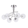 Allium Semi Flush Ceiling Light - 6 Arm - Satin Nickel