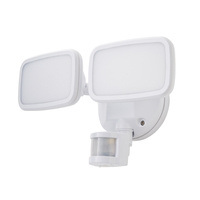 Alma Twin 20 Watt LED Outdoor Flood Light with PIR Sensor - White