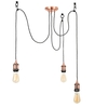 Alton Industrial Style 3 Light Ceiling Cluster Pendant - Copper