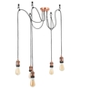 Alton Industrial Style 5 Light Ceiling Cluster Pendant - Copper