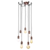 Alton Industrial Style 7 Light Ceiling Cluster Pendant - Copper