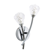 Alula 2 Light Bathroom Wall Light - Chrome