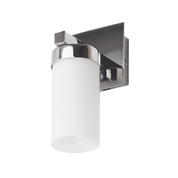Aqua Bathroom Wall Light Glass Tube - Chrome