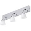 Aqua Glass Bathroom Wall Light - 3 Light - Polished Chrome