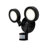 Arneb Adjustable LED Outdoor Flood Light with PIR Sensor - Black