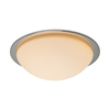 Arwel LED Bathroom Glass Dome Flush Ceiling Light - Chrome
