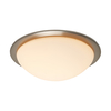 Arwel LED Bathroom Glass Dome Flush Ceiling Light - Satin Nickel