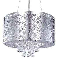 Ashley 6 Light Dual Mount Drum Ceiling Pendant - Chrome