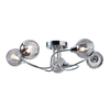 Ashlin 5 Light Semi Flush Ceiling Light with Smoked Glass Shades,  Chrome