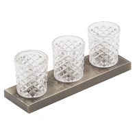 Aston 3 Light Whisky Glass Table Light - Gold