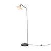 Aya 1 Light Industrial Floor Lamp - Satin Nickel