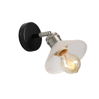Aya 1 Light Industrial Style Wall Light - Satin Nickel