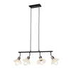 Aya 4 Light Industrial Style Diner Pendant - Satin Nickel