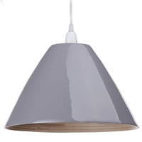 Bamboo Glossy Easy to Fit Cone Shade - Grey