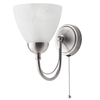 Barcelona 1 Light Pull Cord Wall Light - Satin Nickel