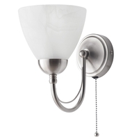 Barcelona 1 Light Pull Cord Wall Light - Satin Nickel