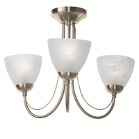 Barcelona 3 Light Ceiling Light - Antique Brass