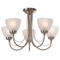 Barcelona 5 Light Ceiling Light - Antique Brass
