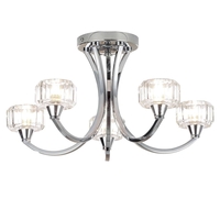 Bathroom Ceiling Light - Ocean 5 Light Chrome