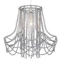 Beaded Wire Frame Easy to Fit Shade - Smoke