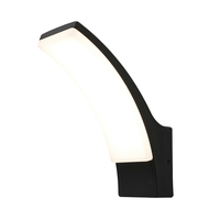 Bengle 12 Watt LED Curved Outdoor Wall Light - Black