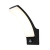 Bengle 12 Watt LED Curved Outdoor Wall Light with PIR Sensor - Black
