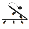 Bexley 1.8m Flexible Track Kit with 5 Heads - Black
