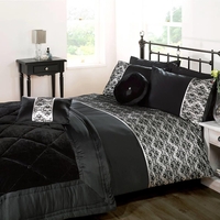 Black Lace Single Duvet Set