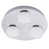 Bolton Bathroom 3 Light LED Flush Ceiling Spotlight Plate - Chrome