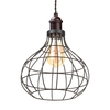 Braided Black Ceiling Pendant with Ellen Onion Wire Shade - Bronze