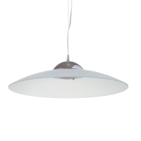 Brite 1 Light Frosted Ceiling Pendant - Chrome