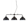 Brooklyn 3 Light Industrial Ceiling Pendant Bar - Matte Black