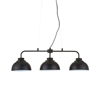 Brooklyn 3 Light Industrial Ceiling Pendant Bar - Matte Black