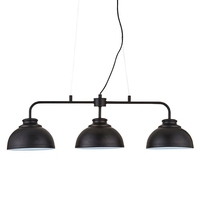 Brooklyn 3 Light Industrial Ceiling Pendant Bar - Matte Black