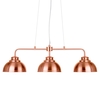 Brooklyn 3 Light Industrial Ceiling Pendant Bar - Rose Gold