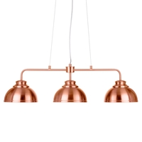 Brooklyn 3 Light Industrial Ceiling Pendant Bar - Rose Gold