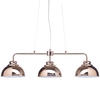 Brooklyn 3 Light Industrial Ceiling Pendant Bar - Rose Gold