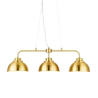 Brooklyn 3 Light Industrial Ceiling Pendant Bar - Satin Brass