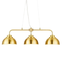 Brooklyn 3 Light Industrial Ceiling Pendant Bar - Satin Brass