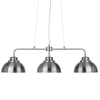 Brooklyn 3 Light Industrial Ceiling Pendant Bar - Satin Chrome