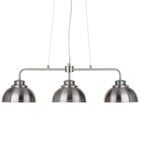Brooklyn 3 Light Industrial Ceiling Pendant Bar - Satin Chrome