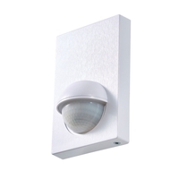 Brushed Effect Adjustable Outdoor PIR Motion Sensor - White