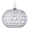 Cage Easy to Fit Ceiling Shade with Crystal Effect Gems - Satin Chrome