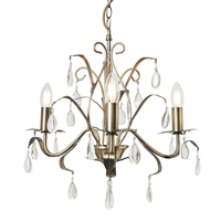 Caitlyn 3 Light Chandelier - Antique Brass