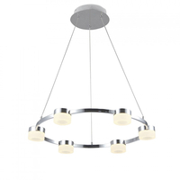 Calonne 6 Light Dimmable LED Circular Ceiling Pendant - Chrome